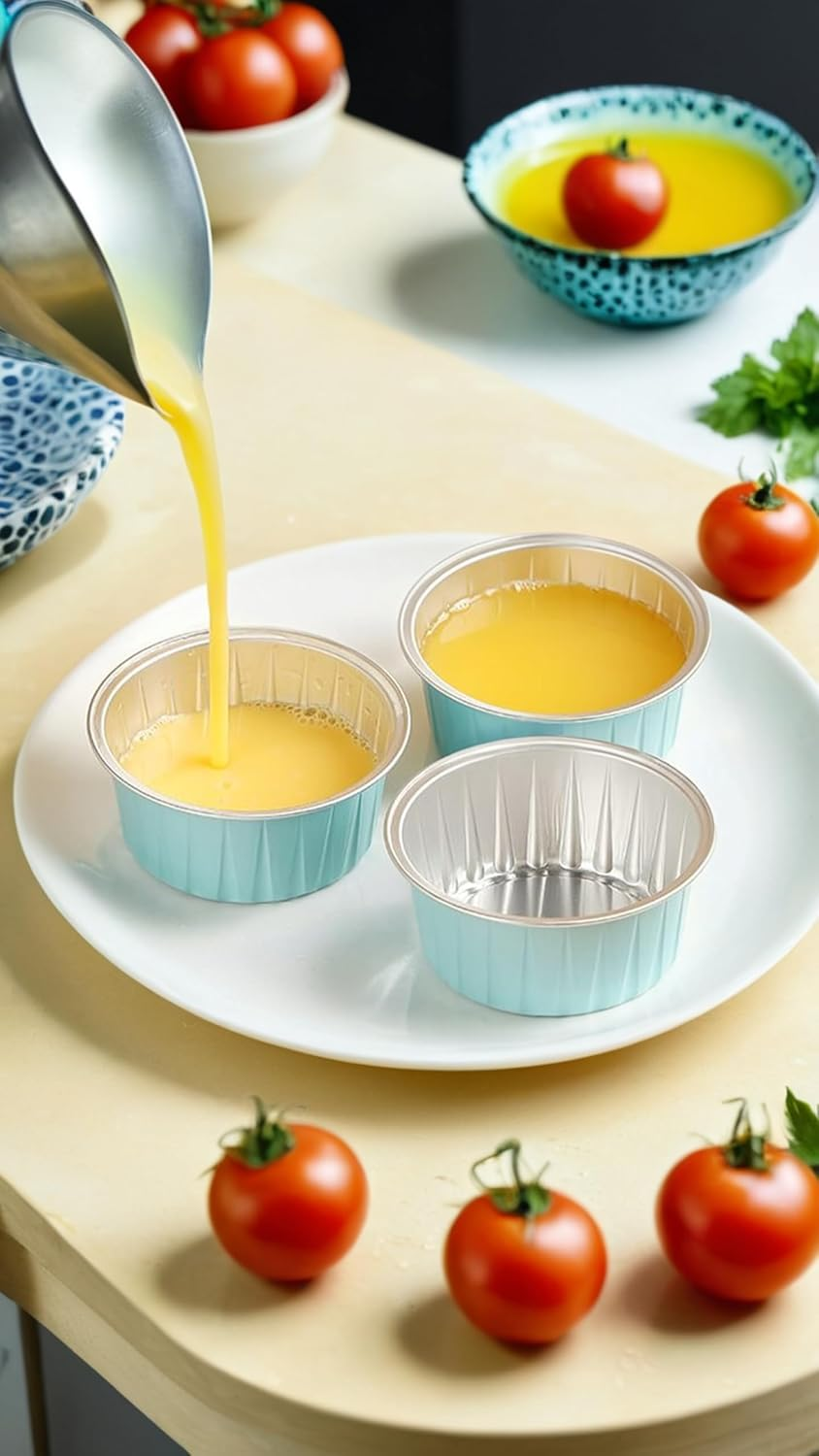 30-Pack Aluminum Pans with Lids - 5Oz Foil Baking Cups for Muffins, Cupcakes, Pies & More - for Baking Enthusiasts & Party Prep image number 5