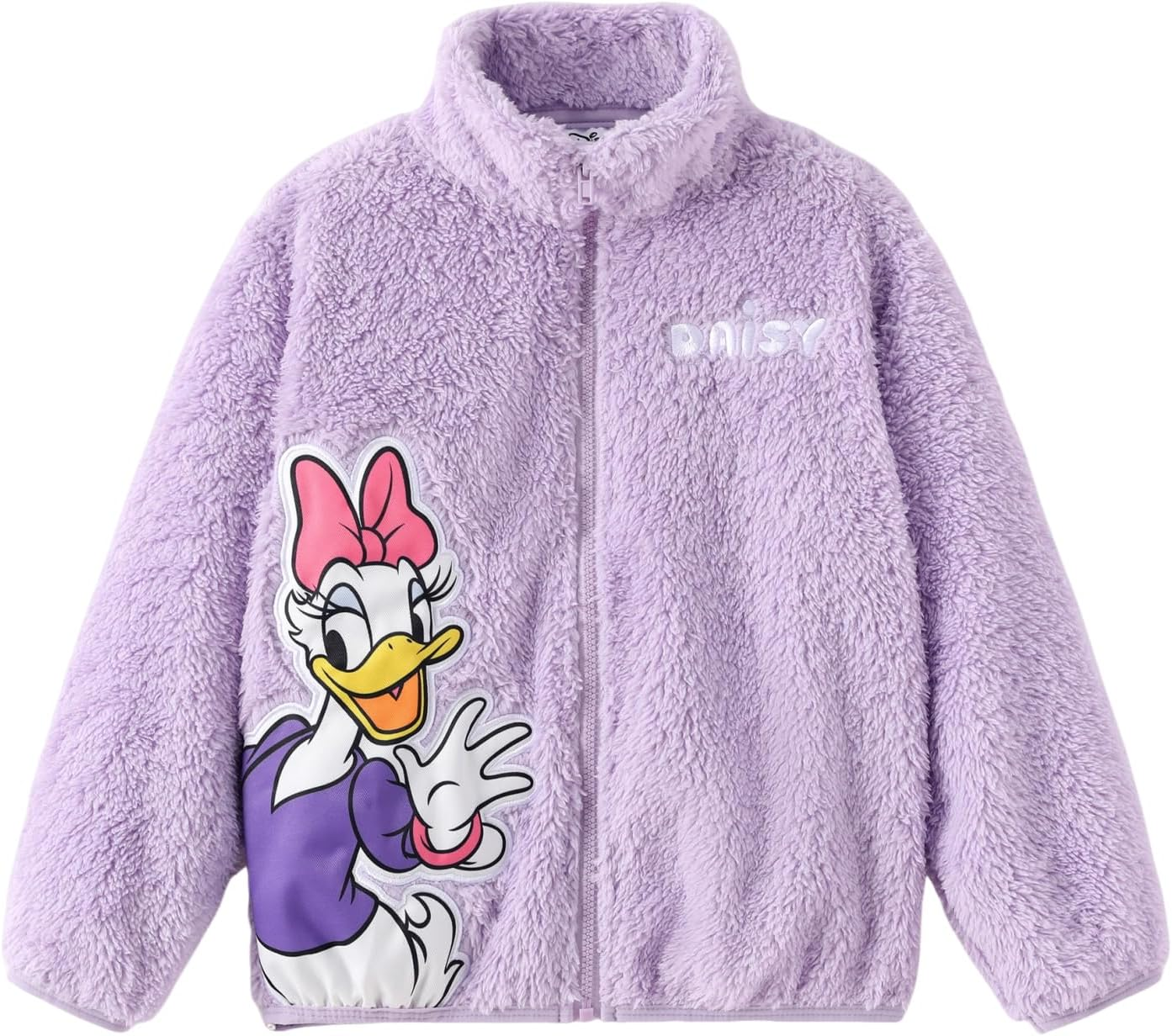 Disney Stitch Frozen Elsa Minnie Mickey Girls/Boys Fleece Jacket Full Zip Sherpa Fuzzy Warm Winter Outwear Coat 2-13 Years