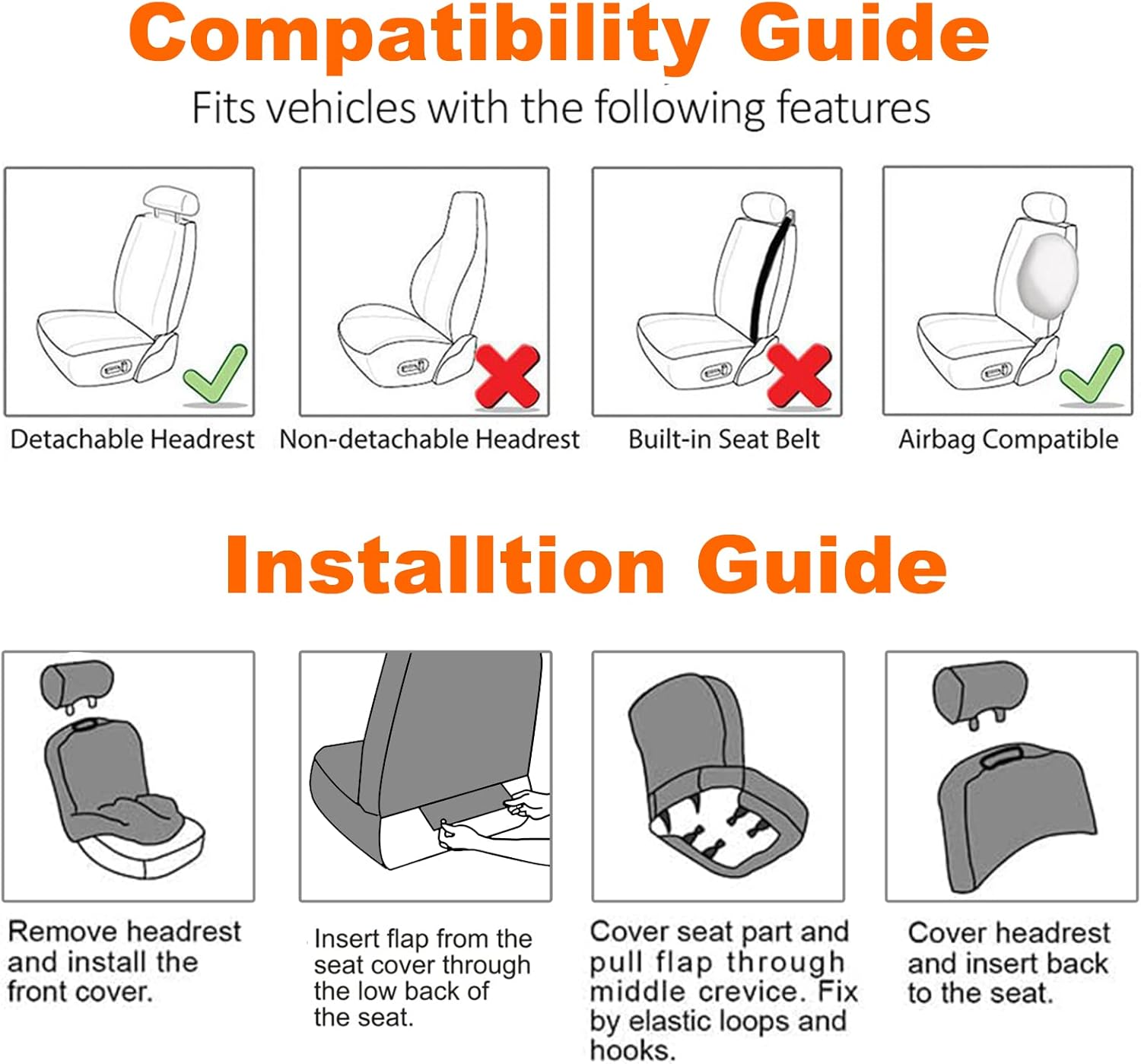 Car Seat Cover Baja Saddle Blanket 4PCS Front Striped Multicolor, Hippie Boho Seat Cover Universal Fit for Toyota, Honda, Nissan, Chevy, Rav4 Car Suvs Truck with Airbag Compatible - Multicolor image number 6