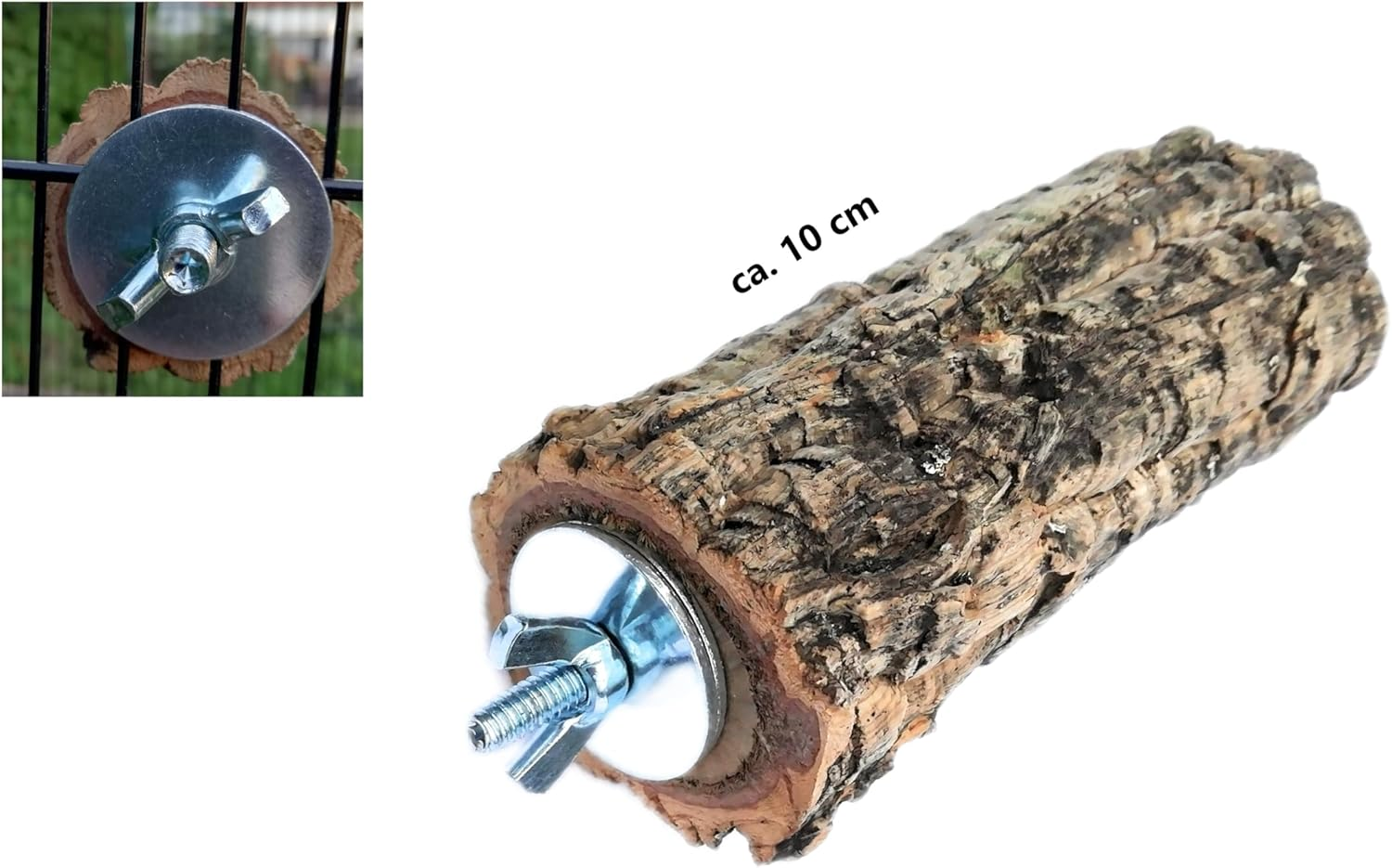 Bird Perch + 2 Seating Boards from the Cork Oak for Small Birds image number 1