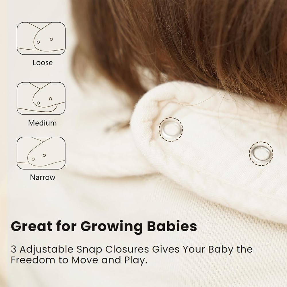 10-Pack Muslin Baby Bibs &ndash; Soft Cotton Bandana Drool Bibs for Unisex Newborns, Infants & Toddlers, Adjustable Absorbent Bib Set for Teething & Drooling (Solid Colors) image number 6