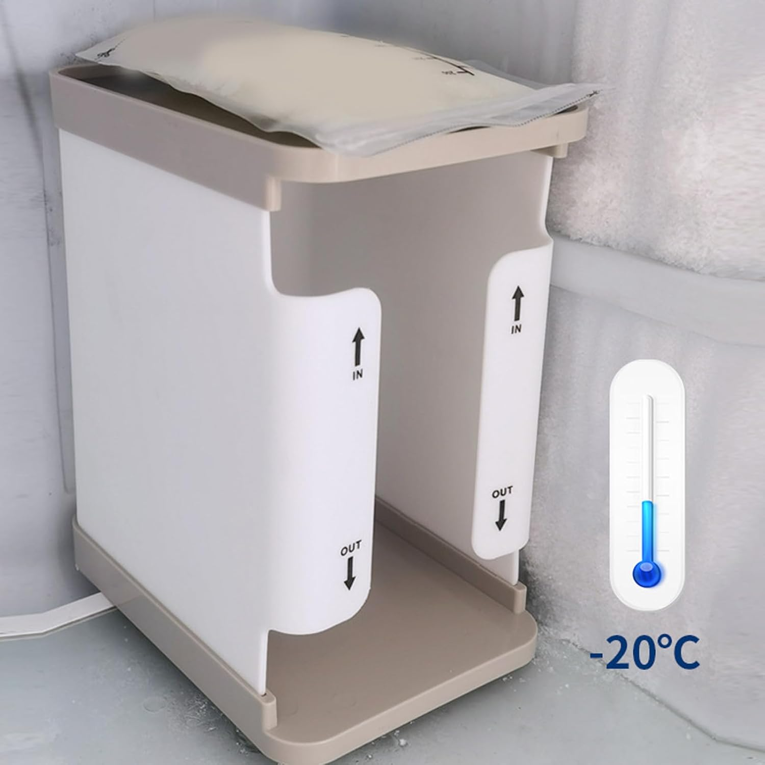 Breastmilk Freezer Organizer, Breastmilk Storage Container for Freezing Breast Milk, Detachable Large Capacity Chestmilk Storage Box for Home image number 2