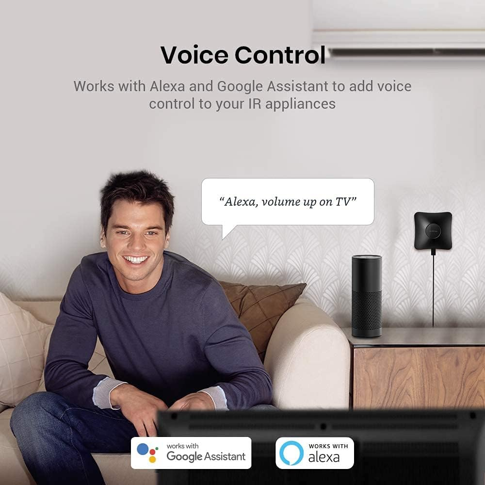 Broadlink RM4 Pro IR & RF Smart Remote, All in One Hub, Code Learning Wi-Fi Universal Remote Control for TV, Air Conditioner, Curtain Motor (2.4 Ghz Wi-Fi Only) Works with Alexa, Google Home, IFTTT image number 4