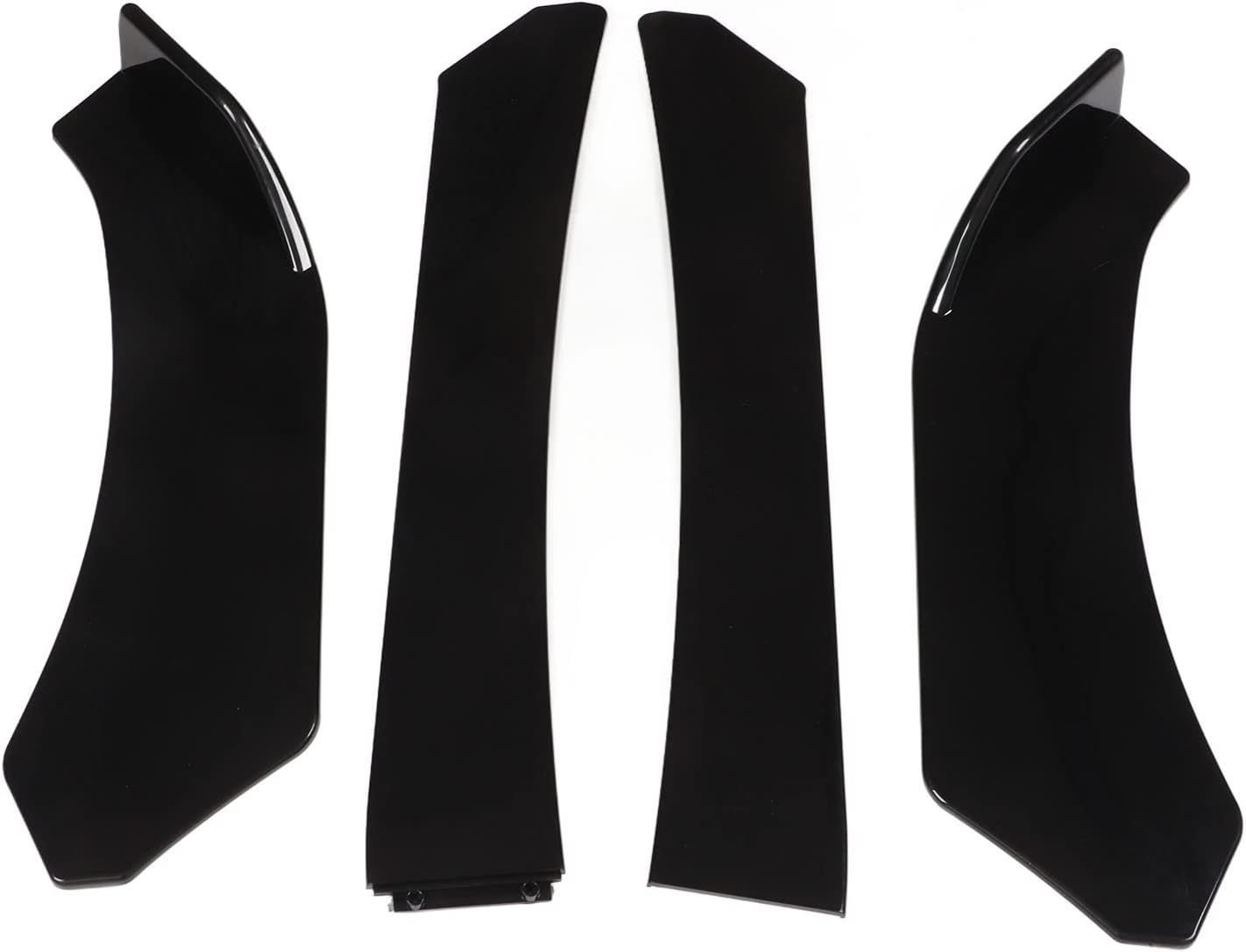 4Pcs Universal Front Bumper Chin Spoiler Glossy Aerodynamic Lip for Most Cars image number 4