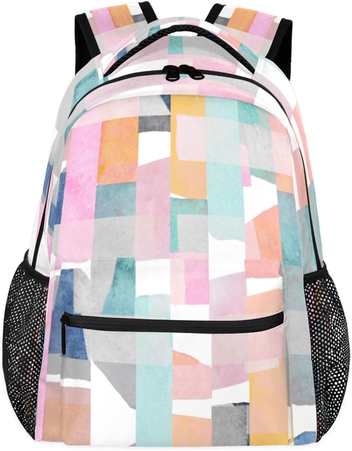 Tropicallife Abstract Watercolor Pattern Backpack Lightweight Waterproof Rucksackmodern Style Stylish Backpack for Man Women image number 3