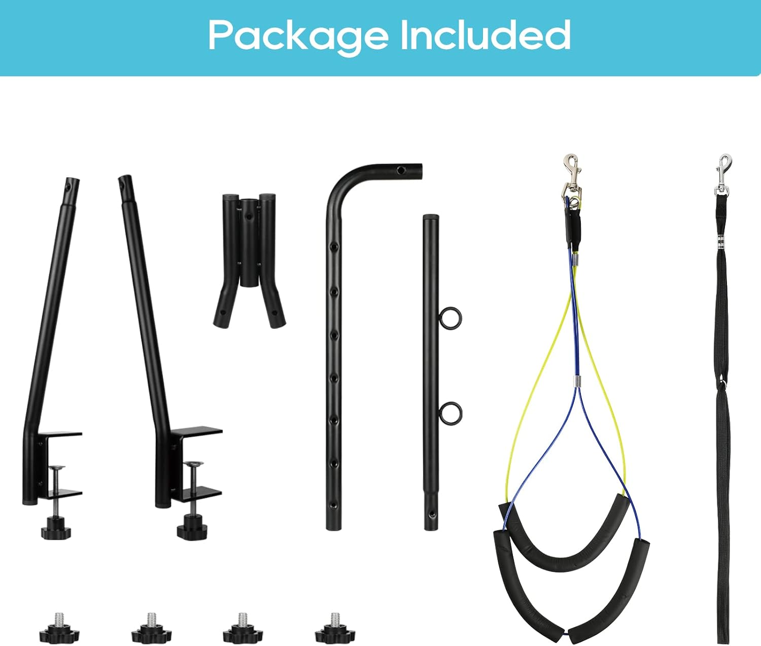 Wegxy Dog Grooming Arm, 35" Height Adjustable with Double Clamp for Small & Medium Dogs, Grooming Loop Noose & No-Sit Haunch Holder image number 6