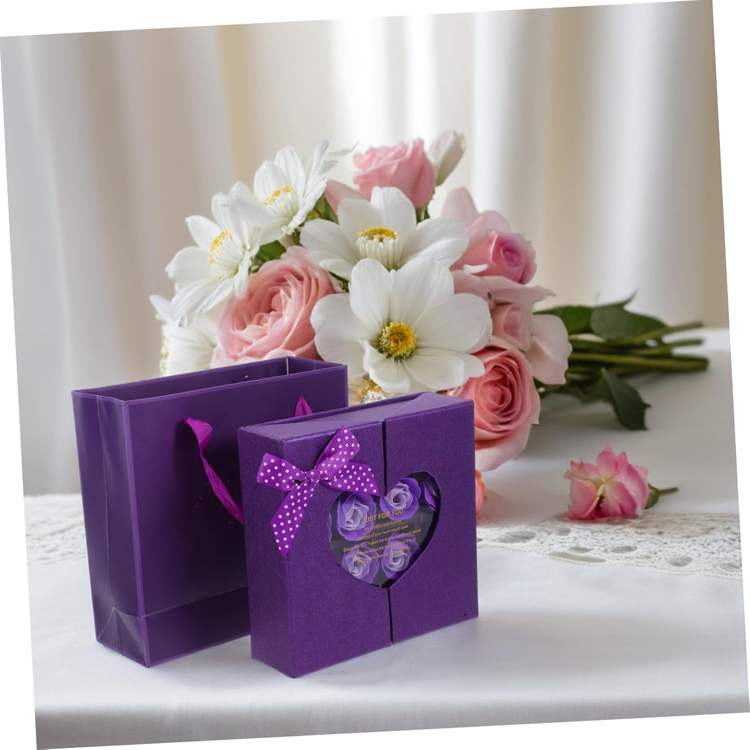 Minkissy 16Pcs Valentine Romantic Soap Artificial Roses for Wedding Decorations for Her image number 2