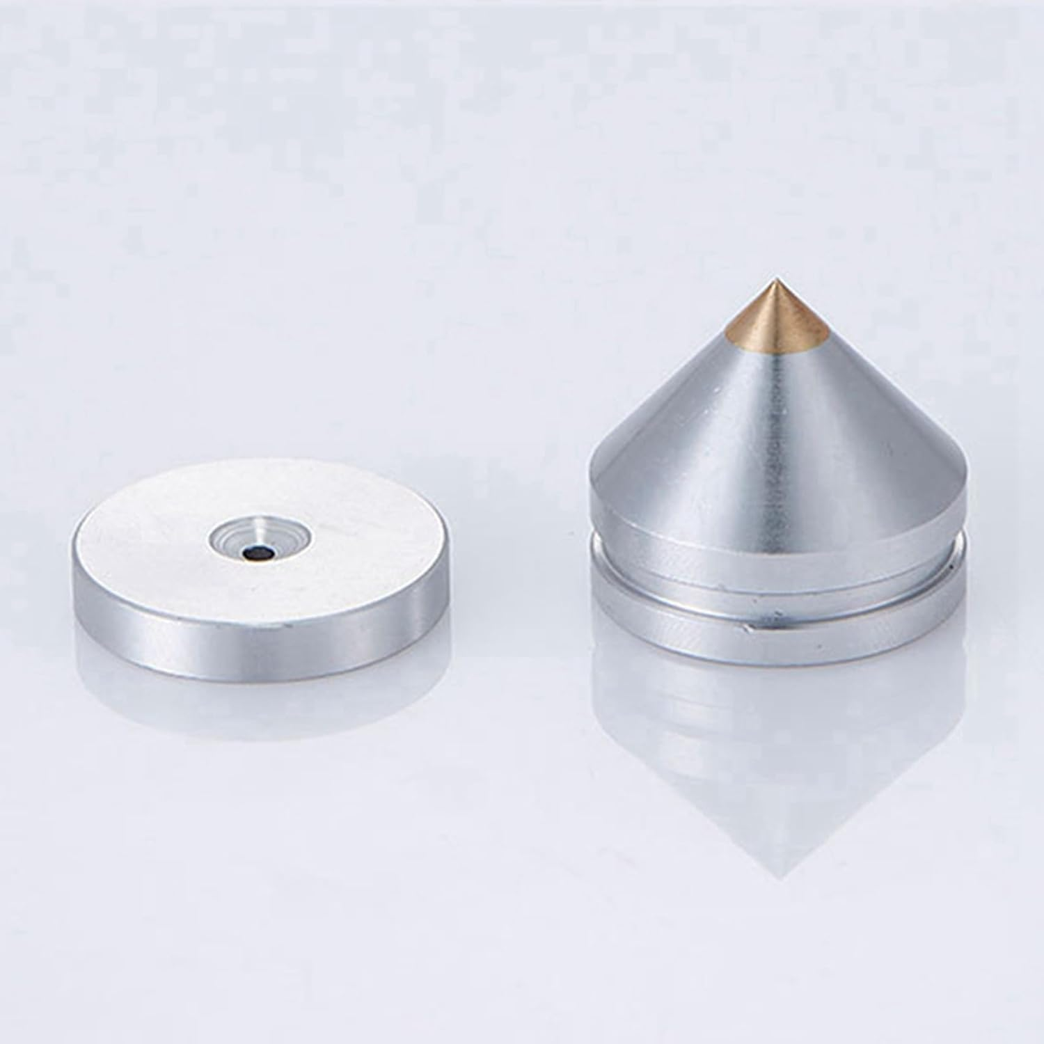 Mellisso 16Set Hifi Audio Foot Spikes Cone Floor Foot Nail Aluminum Alloy Speaker CD Cabinet Power Amplifier Computer(Silver) image number 1