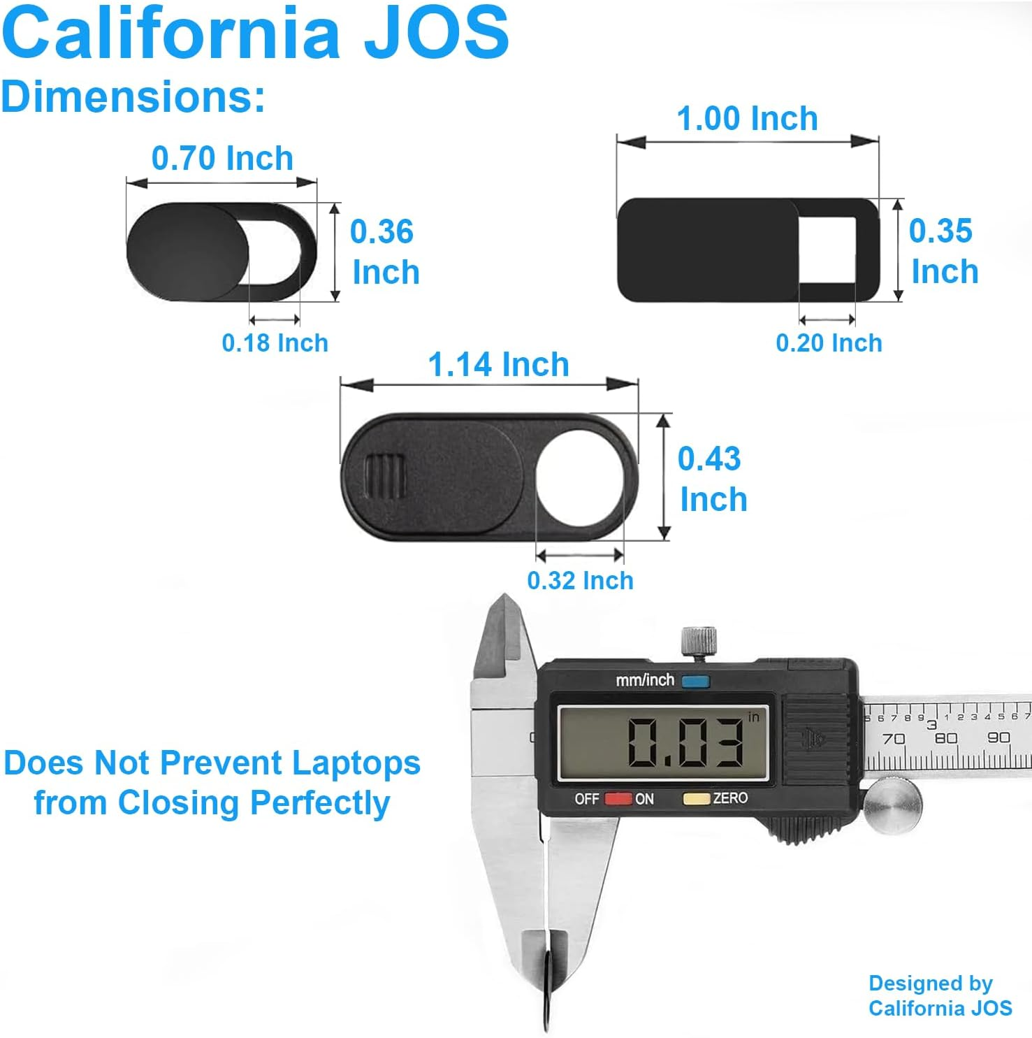 6PCS Webcam Cover Slide Camera Privacy Security Protect Sticker for Phone Laptop (Black) - Large Black Oval image number 2