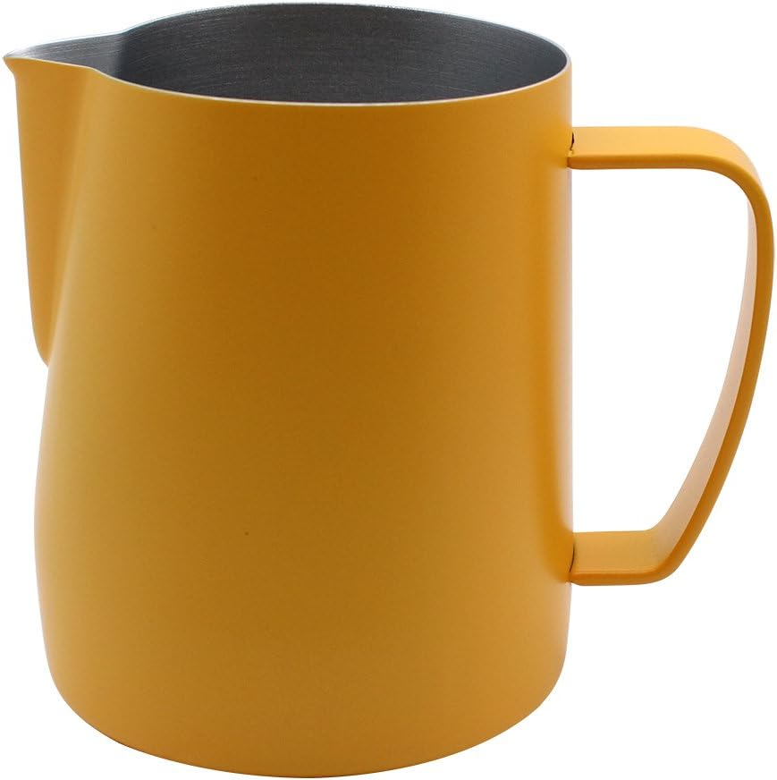 Dianoo Stainless Steel Frothing Pitcher Jug Steaming Pitcher Suitable for Coffee, Latte and Frothing Milk 350Ml Yellow image number 4