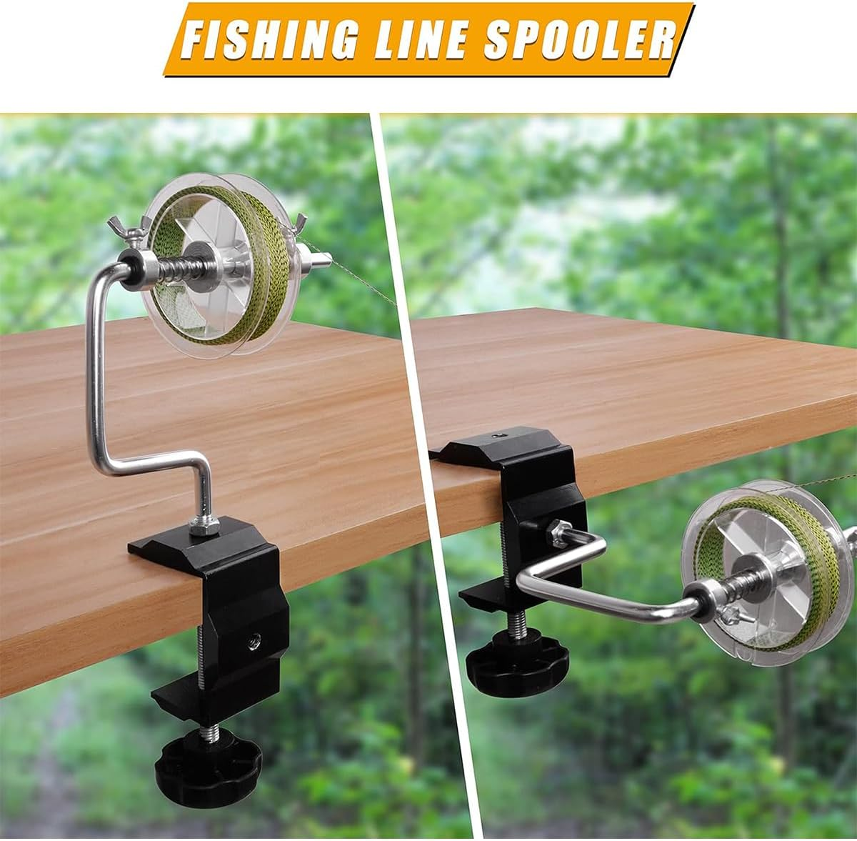 AIMALL Fishing Line Spooler &ndash; Adjustable Wire Winder for Spinning & Baitcasting Reels &ndash; Clamp-On Line Spooling Station with Aluminium Alloy Frame & Spring Tension Control image number 6