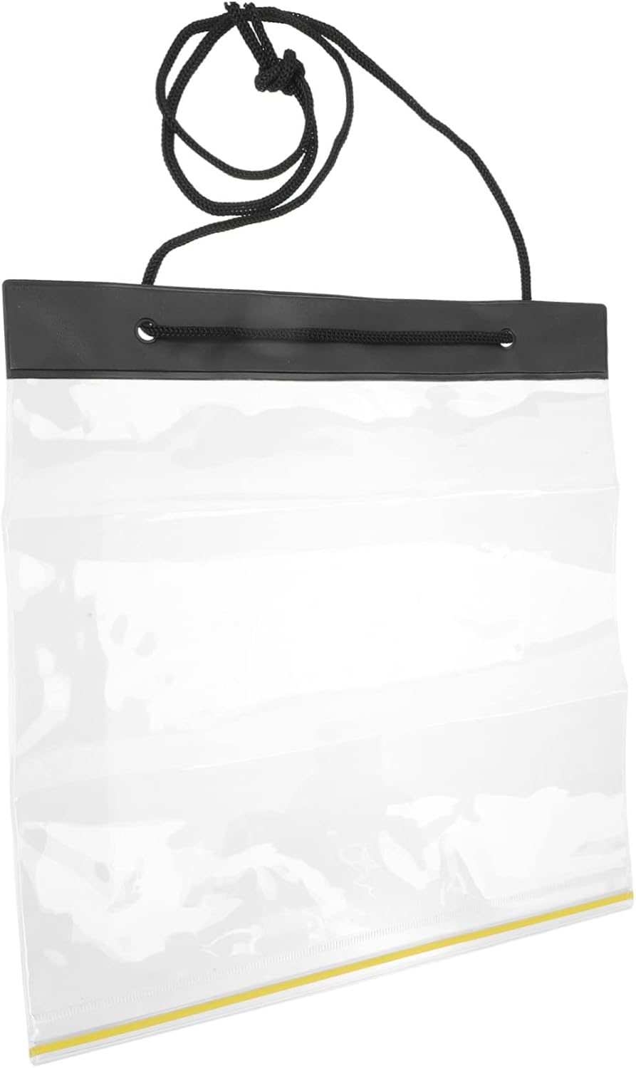 BCOATH Waterproof Map Bag Drawstring, PVC Foldable Document Pouch, Travel and Outdoor Training File Organizer, White Small Size, Office and School File Holder image number 2