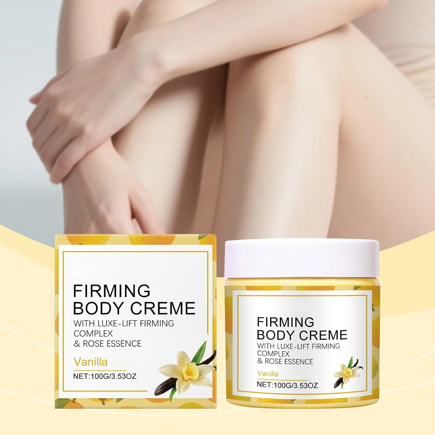 Firming Body Cream, Tightening and Lifting Neck Cream for Hydration and Wrinkle Reduction, Pistachio Lotion for Dry Skin, Nourishing Vanilla Scent, for Men and Women, Naked and Thriving (2PCS) image number 3