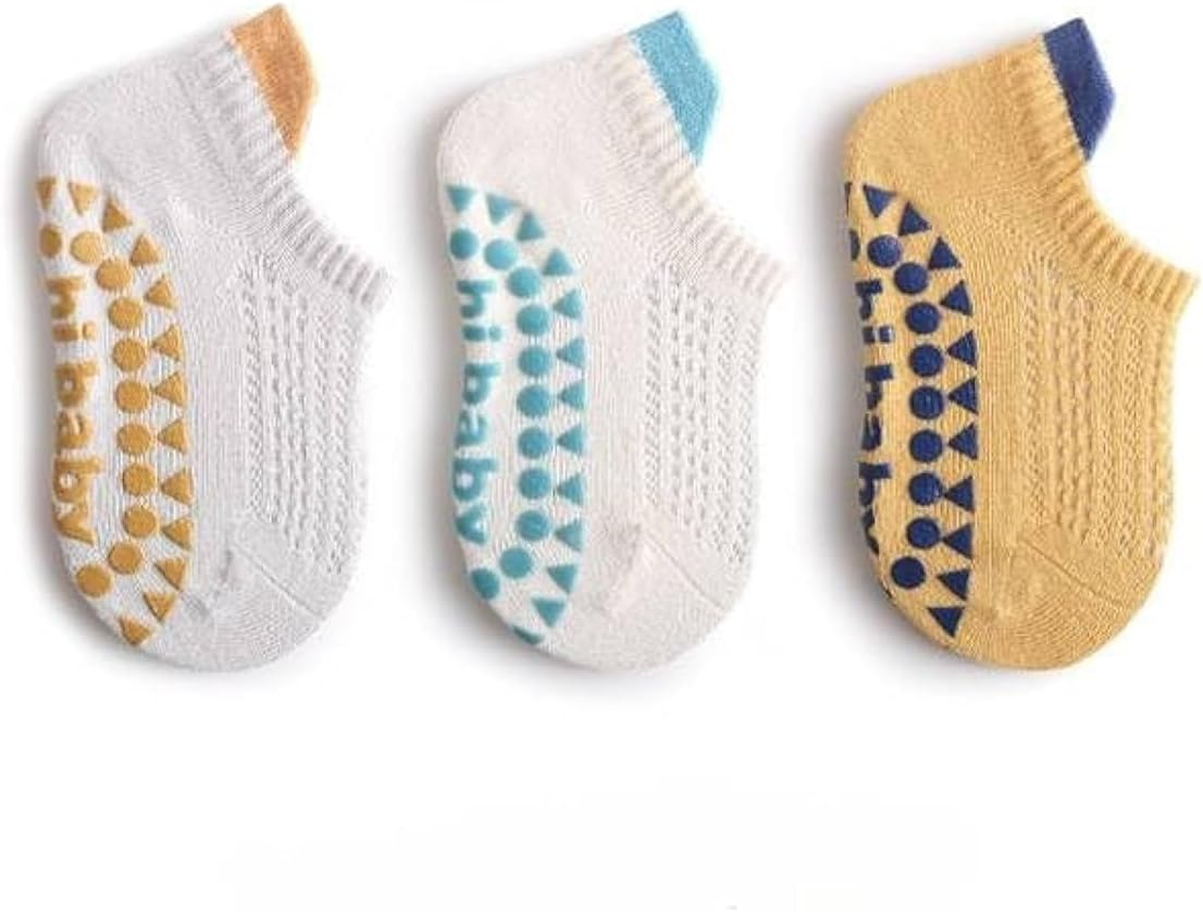Non-Slip Baby Socks Spring Summer Season - for Baby'S Safe Steps - Soft Cotton - Grippy Soles - for Babies, Girls and Boys Toddlers (0-5) Y
