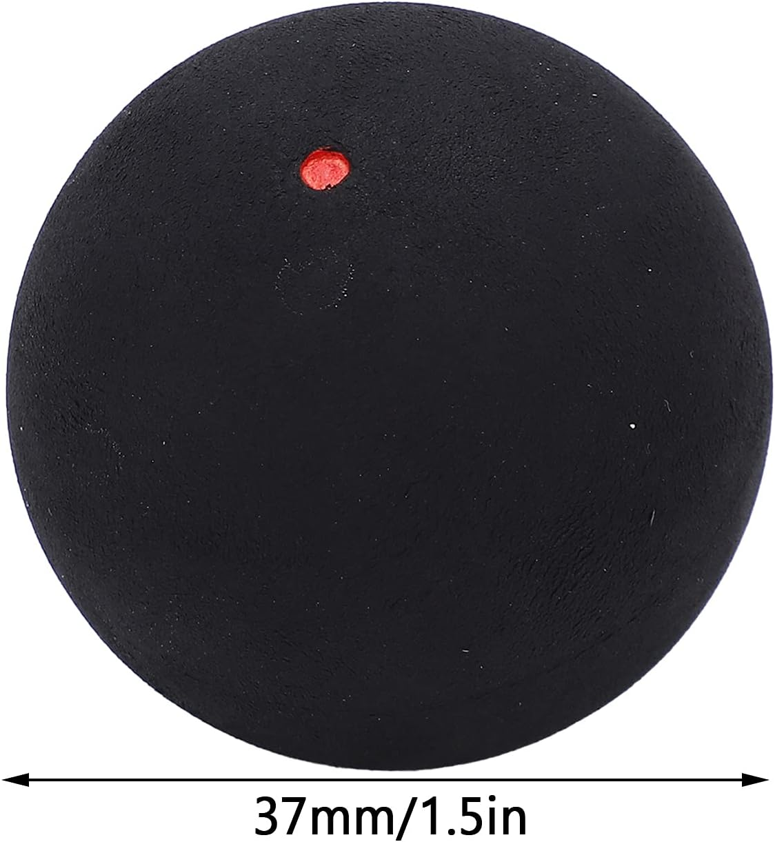 Single Dot Squash Balls, Rubber Material, 37Mm Diameter, 25G Weight, Soft Feel Low Vibration, Ideal for Beginners Intermediate, Suitable for Training & Practice, - Single Red Dot image number 6