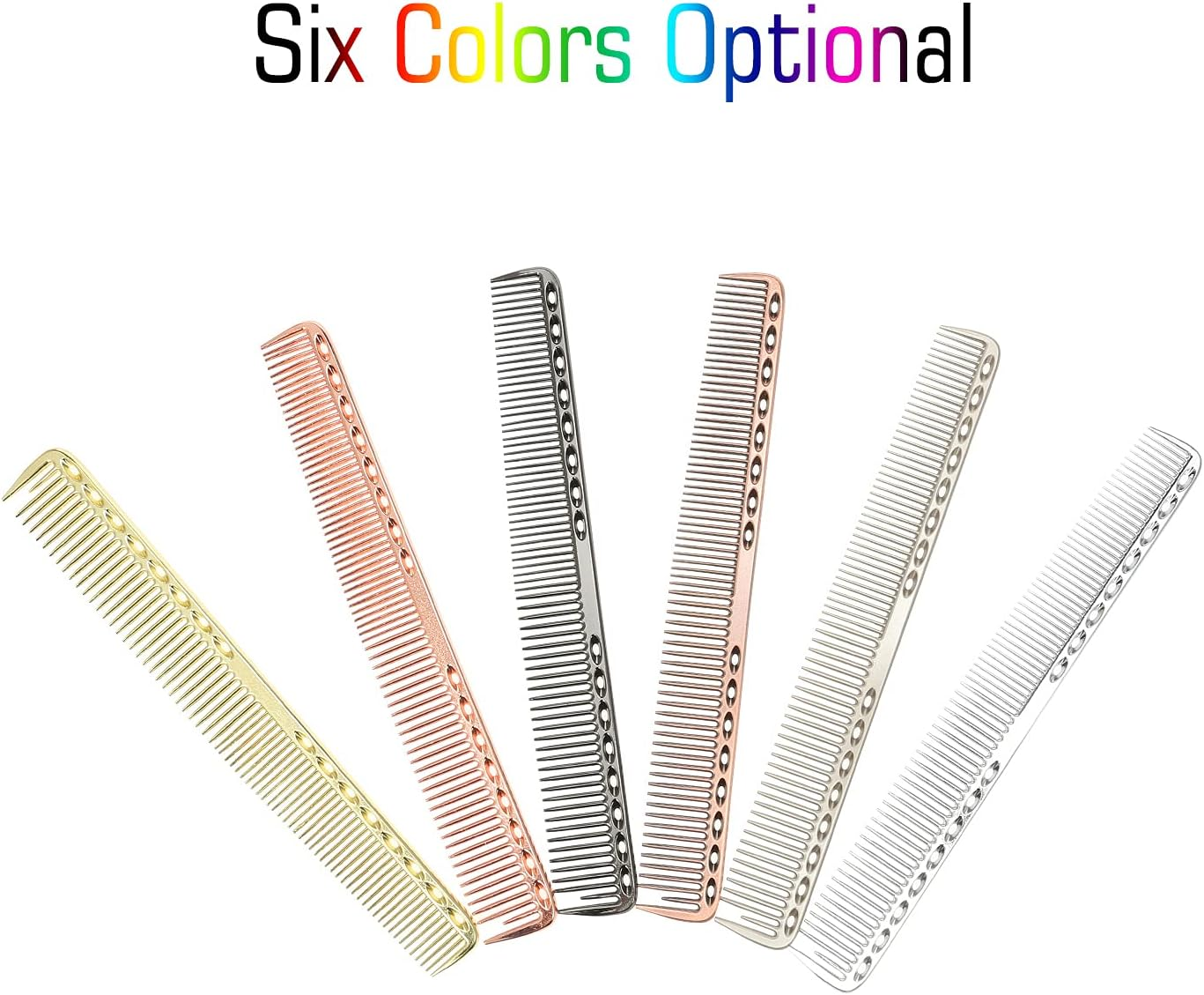 Metal Comb Anti-Static Hairdressing Hairbrush Salon Combs Hair Cutting Tool Detangling Comb image number 1