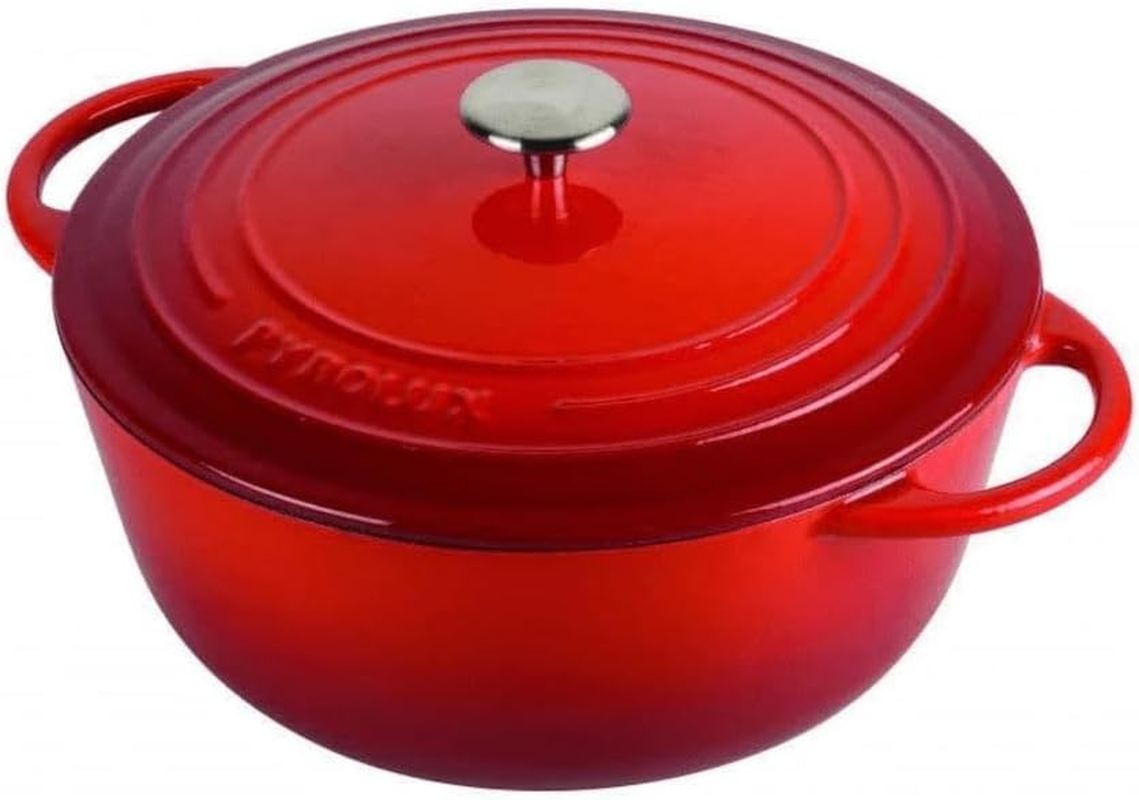 Pyrolux Pyrochef Cast Iron Casserole/French Oven 28 Cm/6 Litre, Chilli Red image number 3