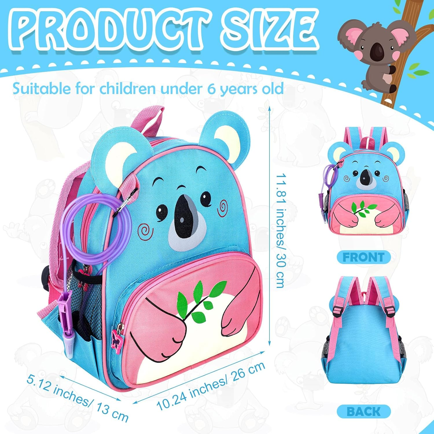 Siltriangle Feeding Tube Backpack G Tube Gj Backpack for Enteral Feeding Pump Gtube Accessories, Bag Only(Koala) - Koala image number 2