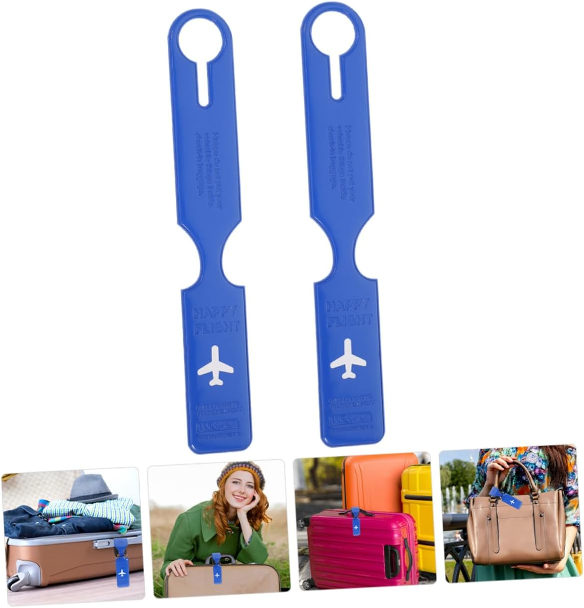 LIGIGWASH 2Pcs Travel Accessories Plastic Luggage Tags Suitcase Tag for Airplane image number 1