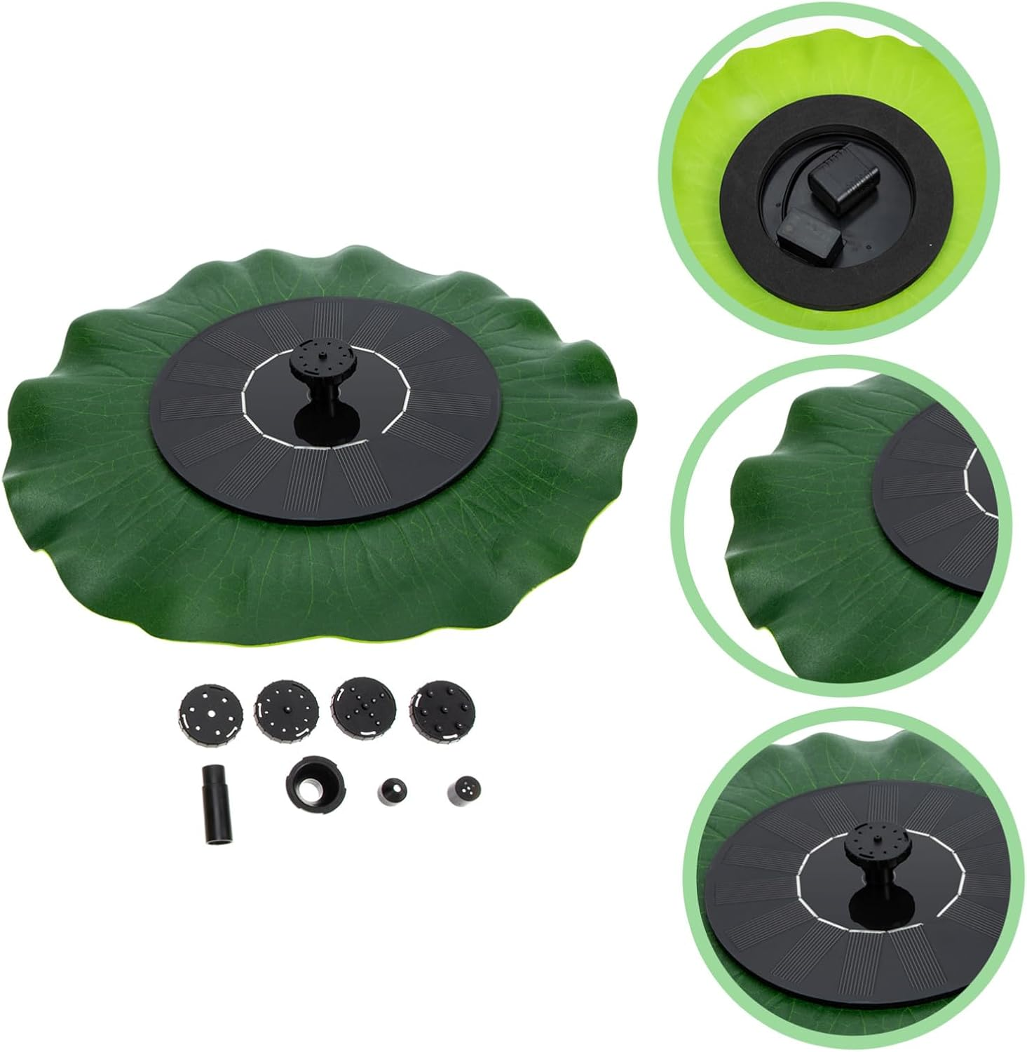 Solar Powered Outdoor Garden Fountain Kit with Lotus Leaf Floating Design Energy-Saving Water Pump for Patio Fish Decoration image number 3