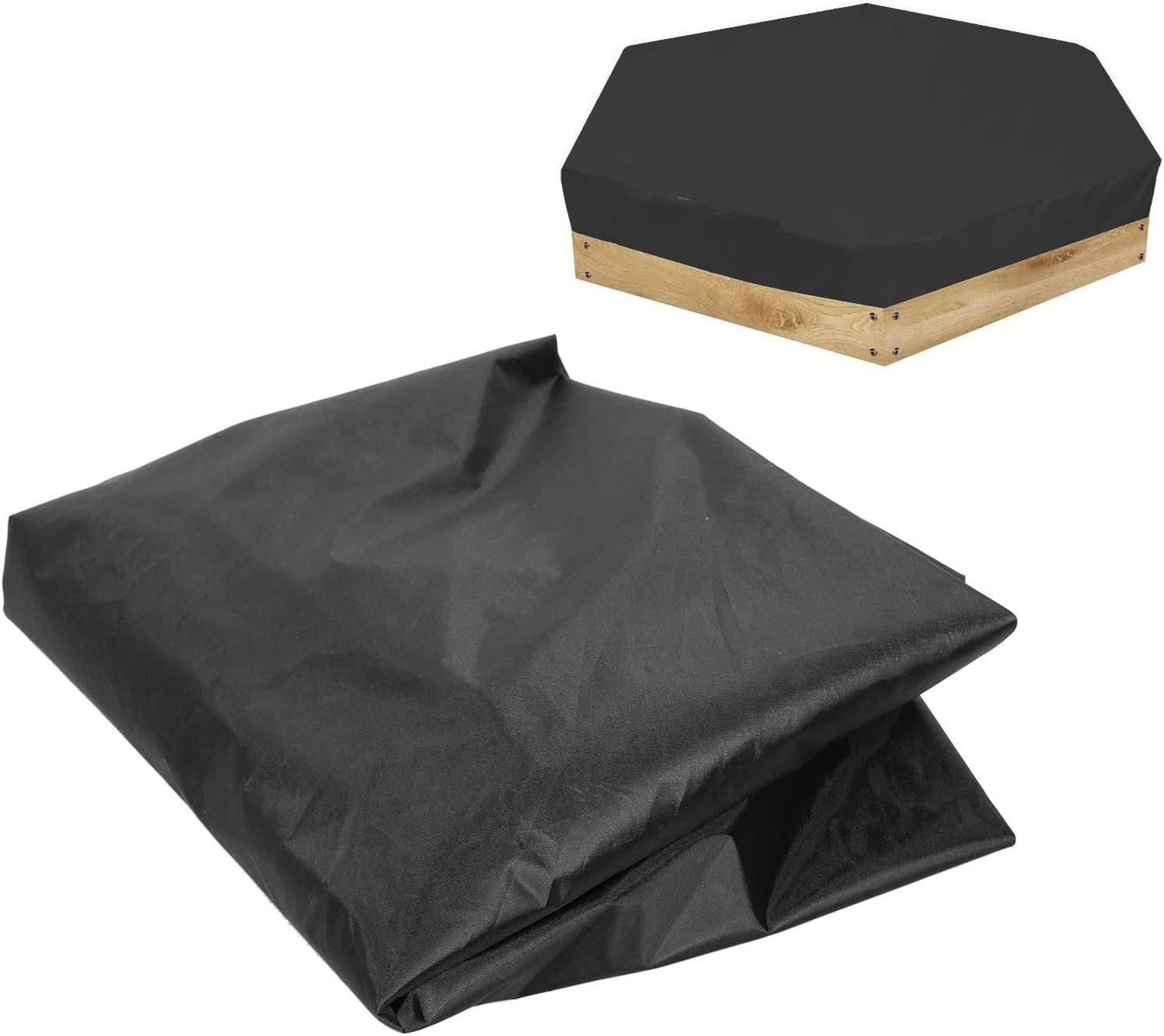 Sandbox Cover, Polyester and PVC Multifunctional Pool Protective Cover Tightly Covered Tear Resistant Waterproof with Drawstring for Outdoor