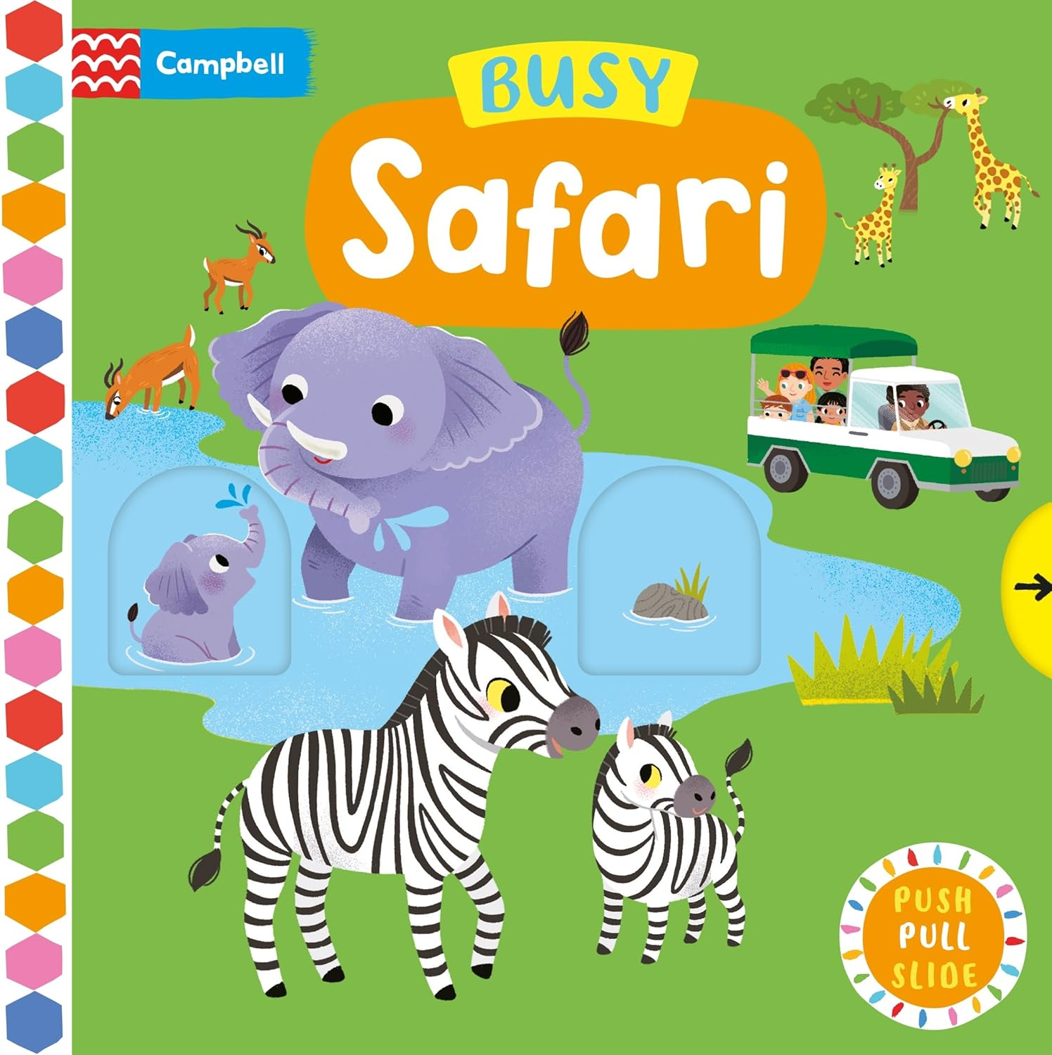 Busy Safari: a Push, Pull, Slide Book image number 3