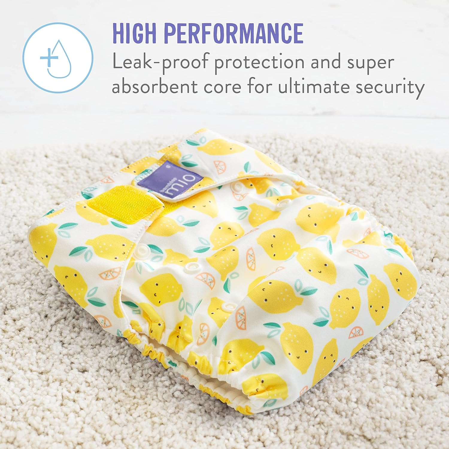 Bambino Mio, Miosolo Classic All-In-One Reusable Nappy, Eco Chemical Free Nappy - Cloud Nine image number 2