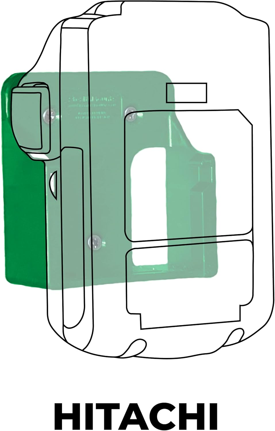 Green Battery Mounts for Hikoki/Metabo Hpt/Hitachi 18V image number 4