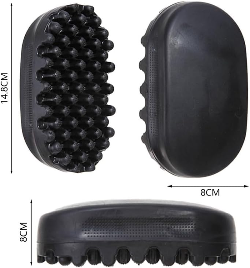 BLEMOLE Rubber Curling Twisted Hair Comb, Oval Shaped, 14.8Cmx8Cm/5.83X3.15In, Black, Suitable for All Hair Types, Women'S Adult Unisex Hair Styling Comb image number 6