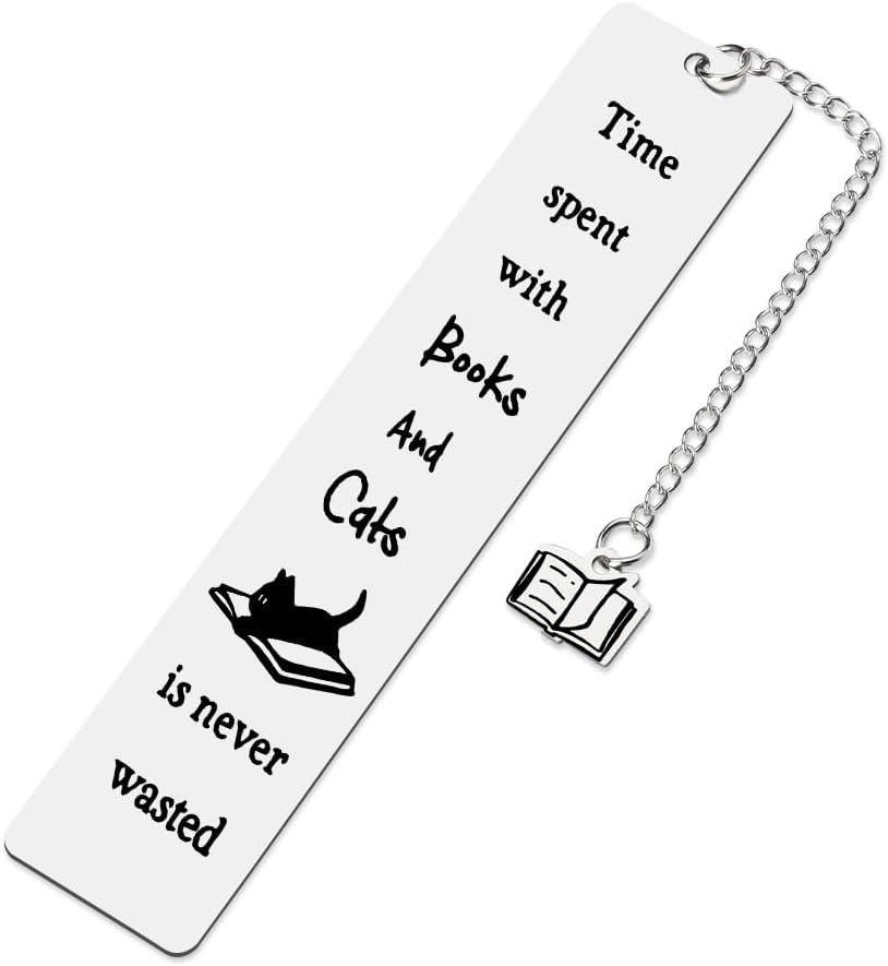 Cat Bookmarks for Book Lovers Women Birthday Gifts for Cat and Book Lover Gifts for Teen Girls Cat Book Markers for Reading Accessories Cat Gifts for Teenage Girls Reader Wedding Gifts for Cat Lover