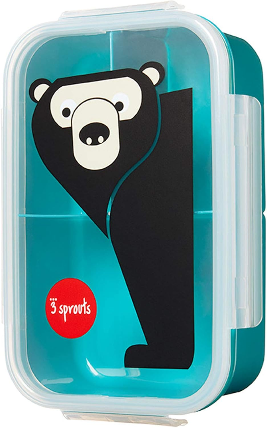 3 Sprouts Lunch Bento Box - Bear, Teal image number 3