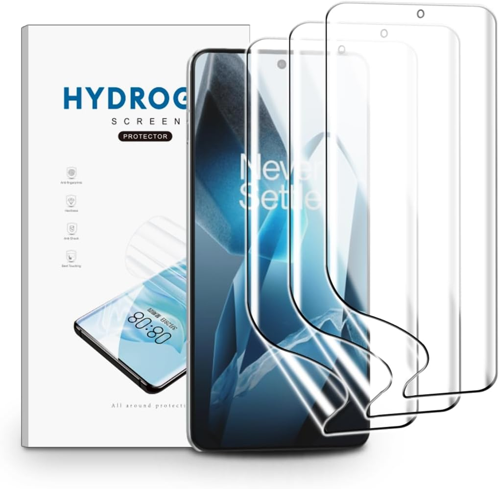 Nvskvd Protective Film for Oneplus 13, Pack of 3 TPU Screen Protectors, Clear HD Soft Hydrogel Film, HD Transparent TPU Hydrogel Film