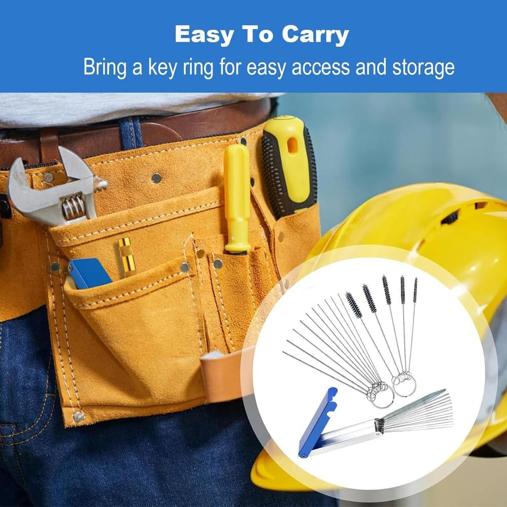 Carburetors Carbon Dirt Jet Remove Cleaner,Wire Torch Tip Cleaner Tool,Needles and Brushes Cleaning Tool Kit,Carbons Dirt Jet Remove,Suitable for Auto,Motorcycles,Atv,Welder,Lawn Equipment (9) image number 2