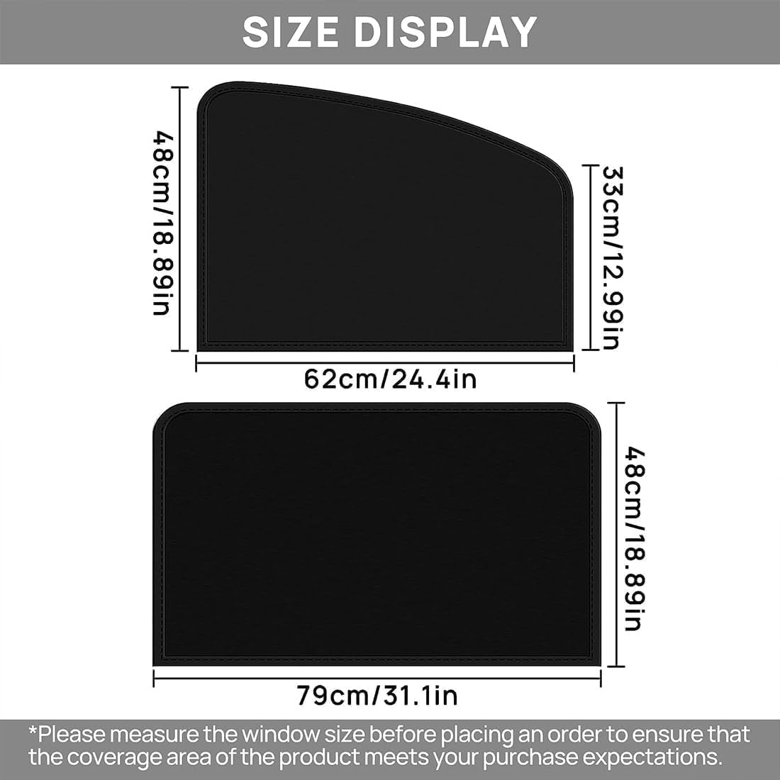 Car Sun Shade,Car Window Shade,Foldable Magnetic Car Side Window Sun Shade and UV Protection Privacy Window Cover（4Pcs,Black） image number 5