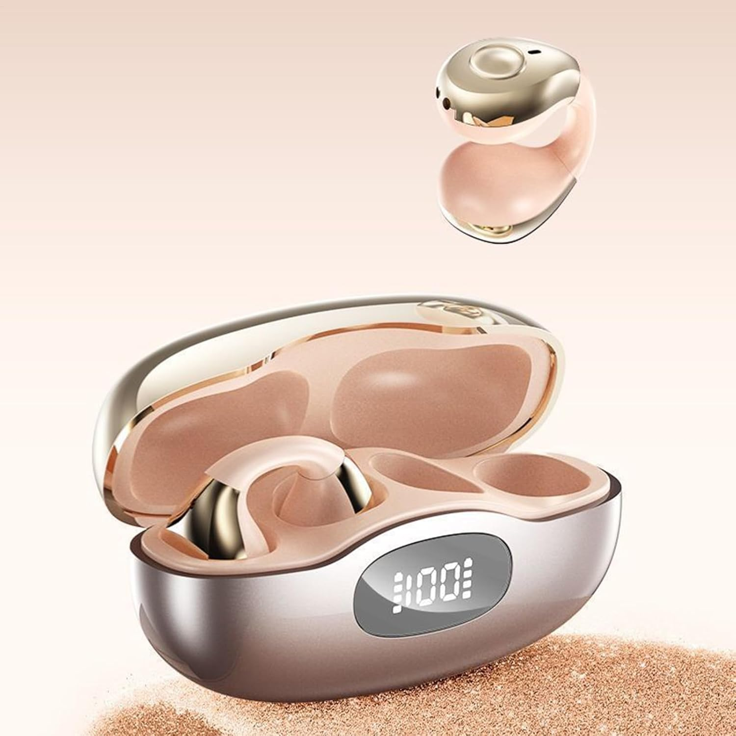 SVCEQZE Open Ear Earbuds - Stable Open Ear Headphones,Comfortable Lightweight Earphones Aesthetic Design for Running Sport Gym Outdoor Workouts Family image number 1