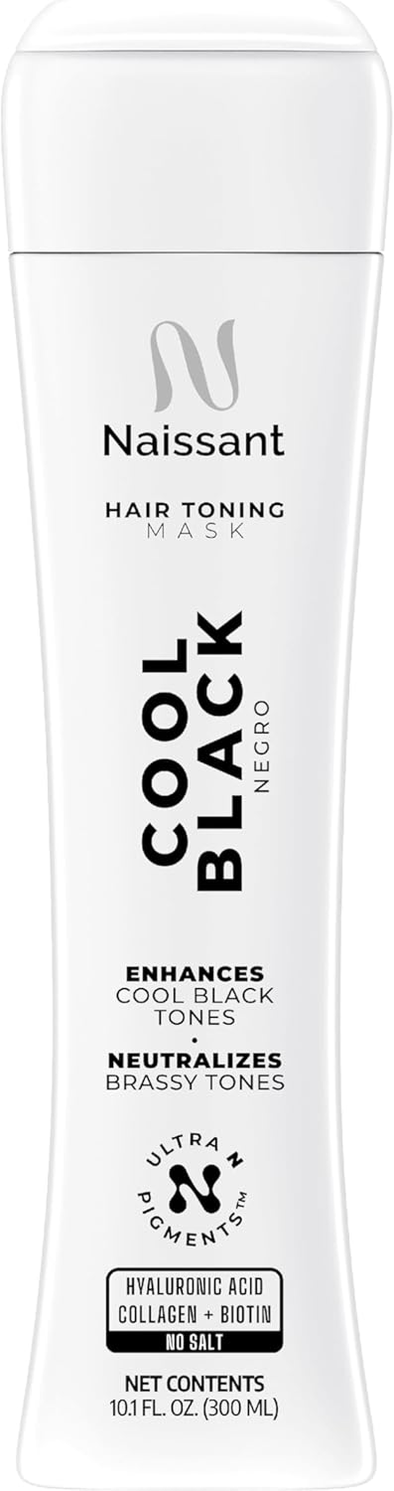 Naissant Cool Black Hair Toning Mask | Ultra High-Purity Pigments | Neutralizes Red & Orange Undertones | Hyaluronic Acid, Collagen & Biotin | Paraben, Ammonia & Sulfate Free | 10.1 Fl. Oz image number 4