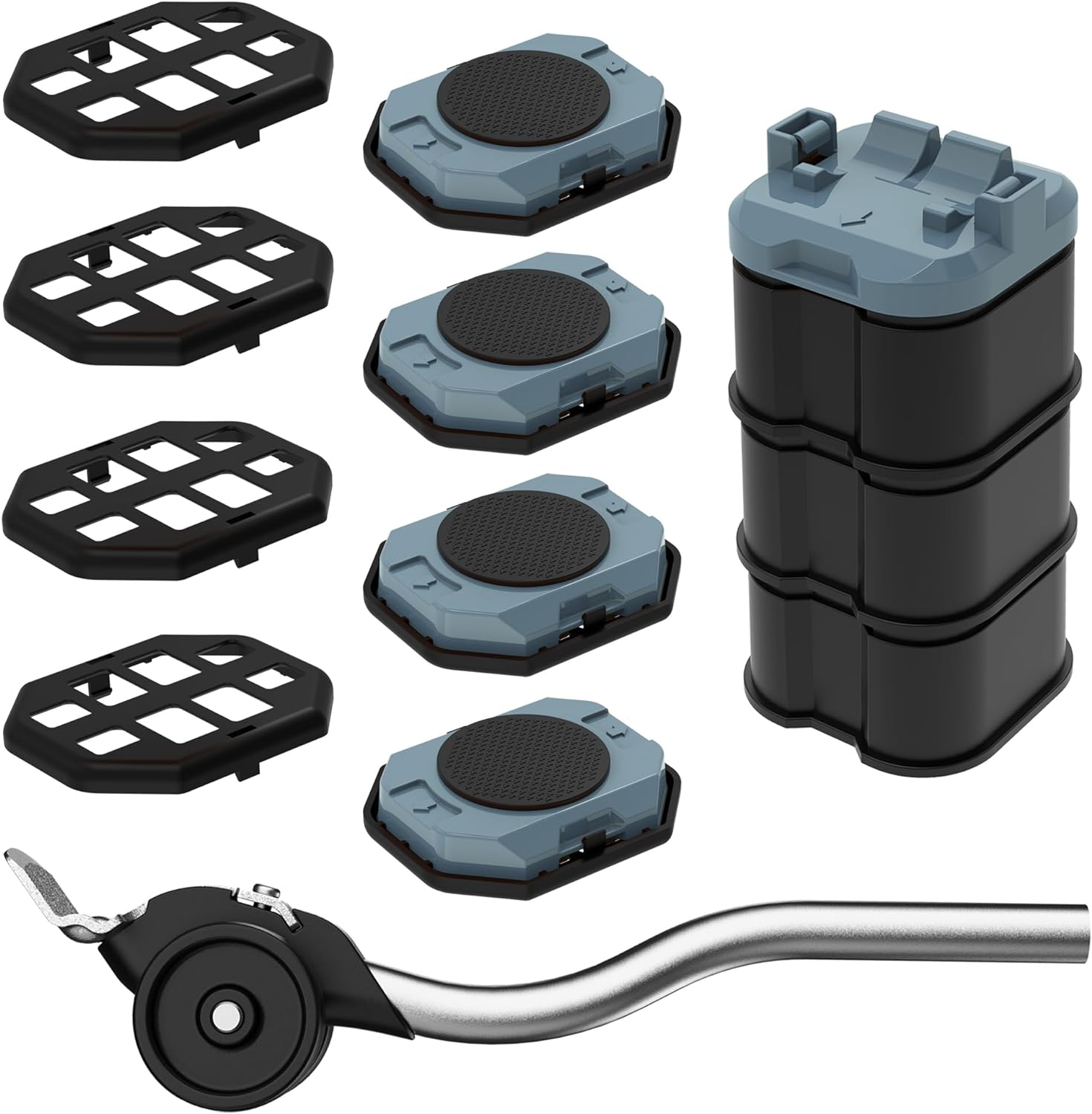Furniture Lift Mover Tool, Heavy Duty Furniture Lifter and Movers Set with Sliders - Easily Move Heavy Items on Hardwood Flooring and Carpet (Grey Blue) image number 6