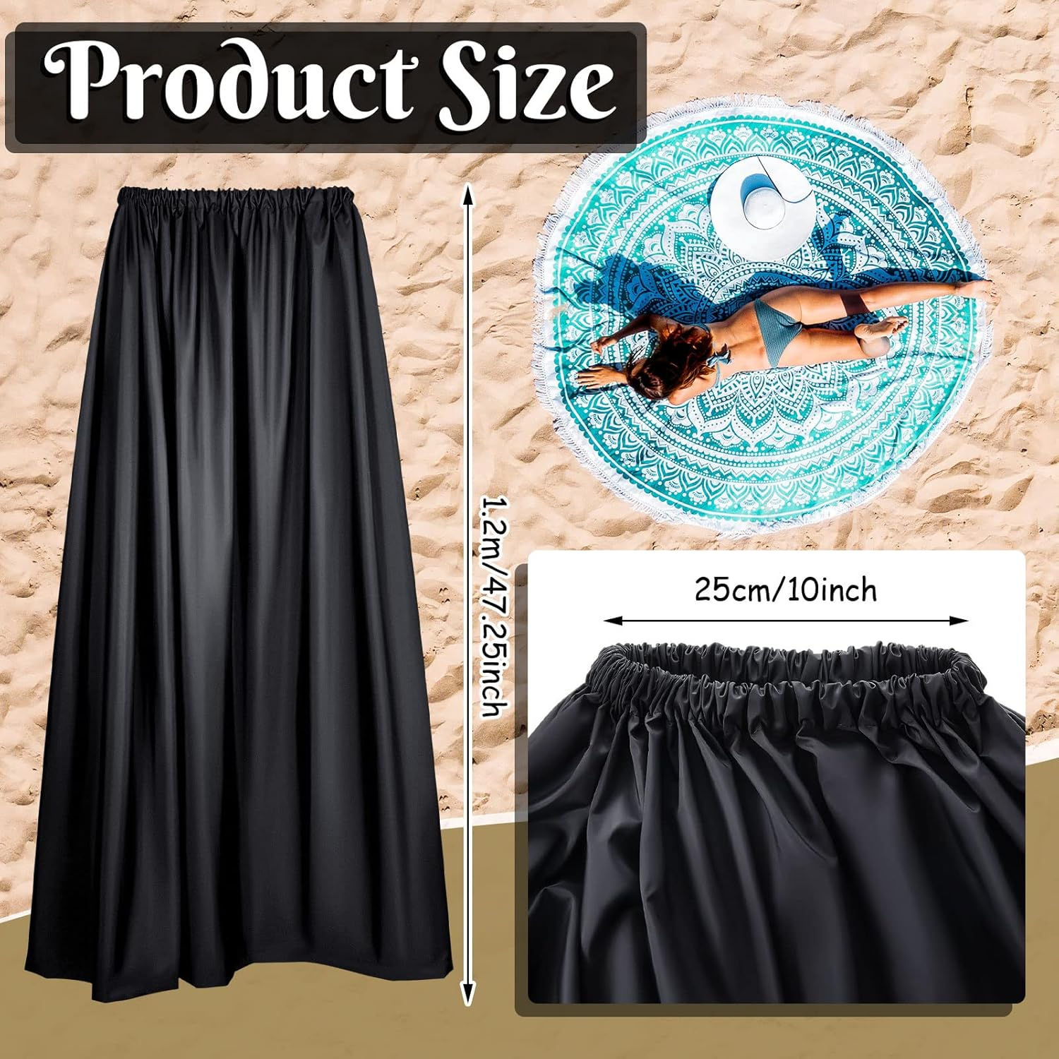 Portable Changing Room Thick Changing Cover Ups Instant Privacy Shelters Lightproof Beach Dressing Cover for Camping Swimming Beach Changing image number 3