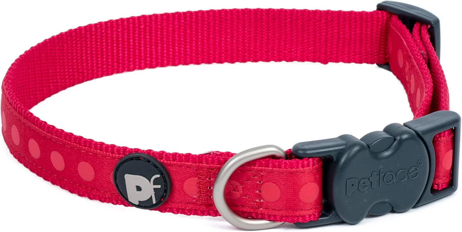 Petface Steel Tonal Dots Print Dog Collar, X-Small, Grey image number 2