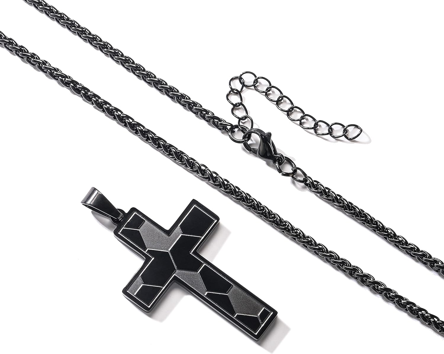 GLITTO Soccer Cross Necklace for Boys Men Stainless Steel Bible Verse Pendant with 20+2Inch Chain First Communion Baptism Religious Sports Jewelry Gift