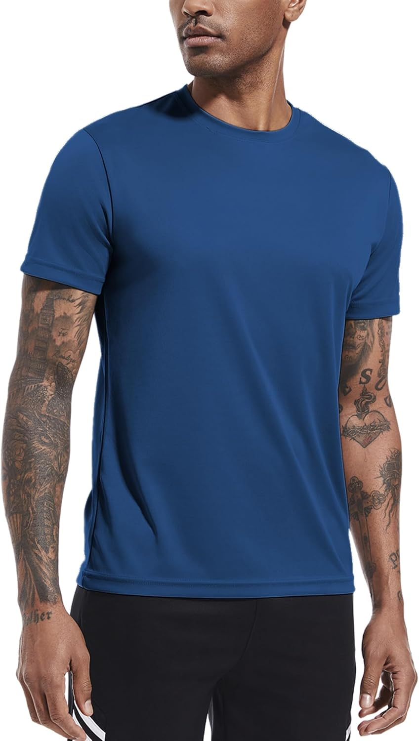 TELALEO 3 Pack Mens Workout Running T-Shirts Gym Athletic Tops Quick-Dry Breathable Tee Short Sleeve Workout Sportswear image number 2