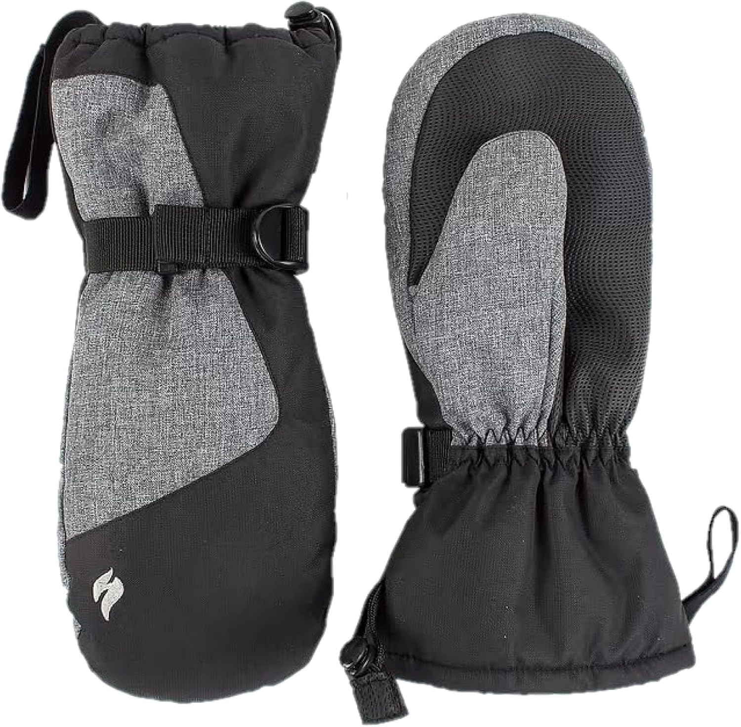 Heat Holders Waterproof Performance Sierra Ski Mittens, Dual Insulated, Black and Grey, One Size image number 4