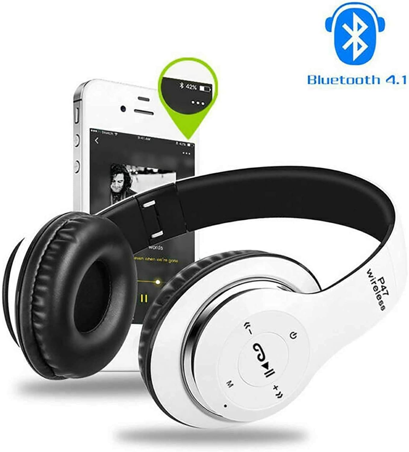 ELLENNE Bluetooth 4.1 Wireless Headphones / 3.5 Mm Headphone - Colour Red - Code 47 image number 5