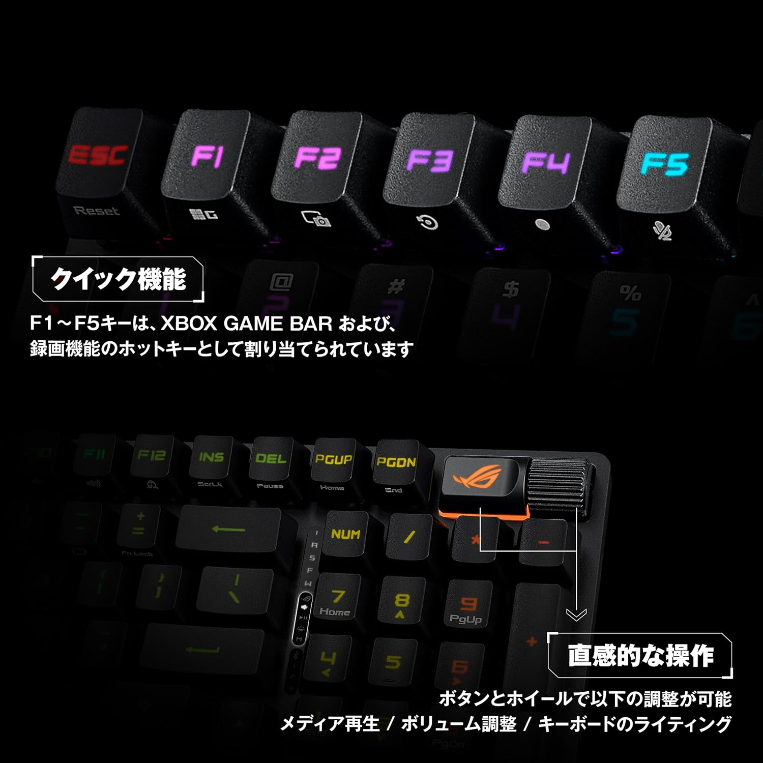 ASUS ROG Strix Scope II 96 RX Wireless Gaming Keyboard White / 96% Layout/Optical Key Switch / 2.4Ghz Wireless/Usb Connectivity/Bluetooth/Multi-Function Control/Quiet Foam / 3 Levels Of image number 4