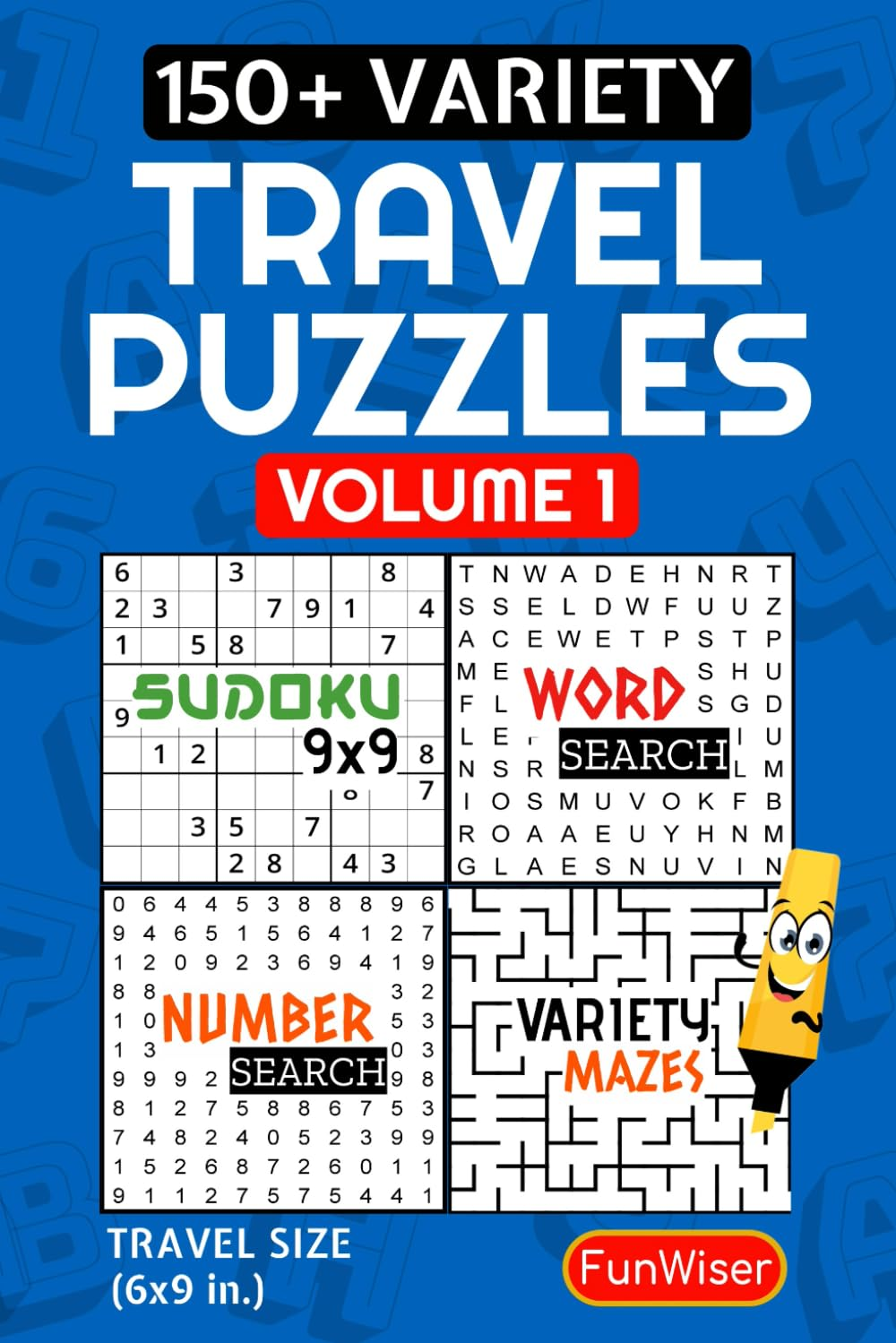 Travel Puzzle Activity Book for Adults - Travel Size Puzzle Book - VOL 1: 150+ Variety Puzzles & Brain Games for Travel - Word Search, Sudoku, Mazes ... Book - Puzzle Book for Young Adults and Teens image number 1