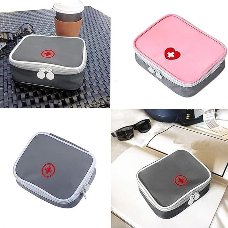 Mini Medical Bag Empty Travel First Aid Bag, 2Pcs Portable Empty First Aid Bag Travel Medicine Pouch,Empty Travel Medicine Bag Small Medical Organizer Storage Pouch,Empty First Aid Bag Medicine Pouch image number 4