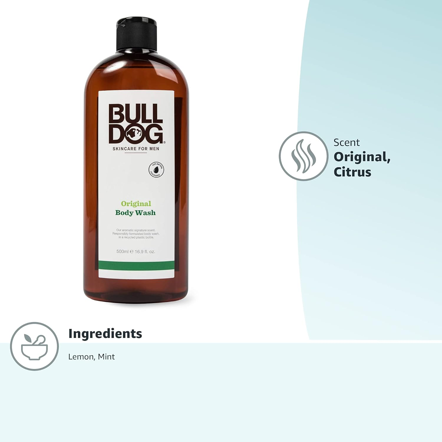 Bulldog Skincare for Men, Body Wash, Original, 16.9 Fl Oz (500 Ml) image number 3