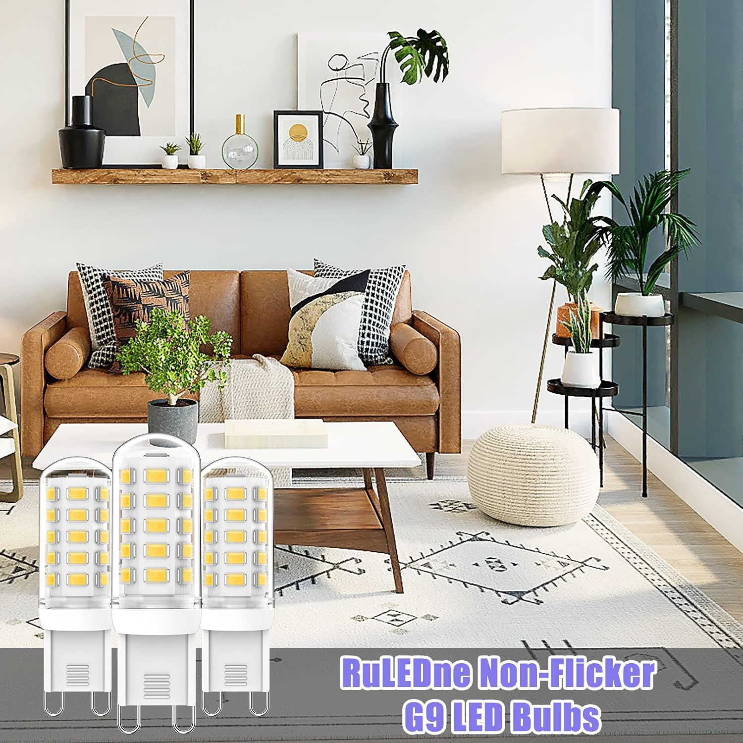 G9 LED Dimmable Neutral White 4000K, 3W LED G9 Lamp Replacement 25W 28W 33W 40W Halogen Bulb, No Flickering G9 LED Bulb, 320LM, AC 220-240V, 360 Degree Beam Angle G9 Socket Bulb, Pack of 10 image number 4