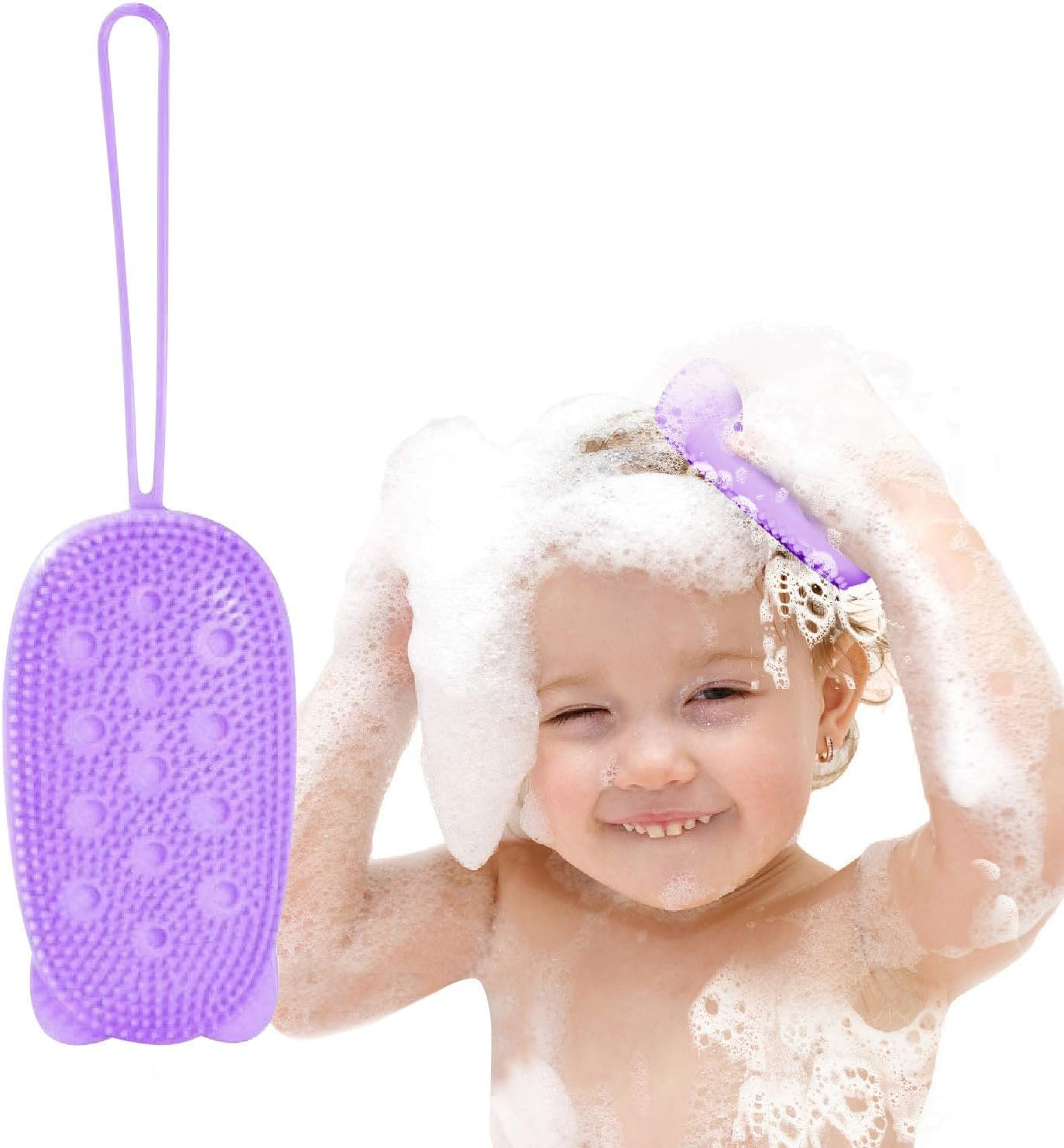 JRT Bubble Bath Brush Quick Foaming Bath Brush Scrubbing Brushes Soft Rubbing Massage Bubble Body Cleaner Silicone Bathroom image number 1