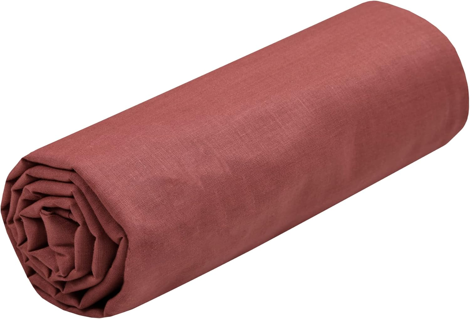 Lovely Casa - Fitted Sheet - Size 160 X 200 Cm - Large 30 Cm - 100% Oeko-Tex Certified Cotton - Colour Grenache - Model Eden - Bed Linen for Home - Soft and Comfortable for a Cosy Nest